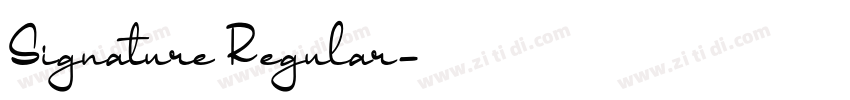 Signature Regular字体转换